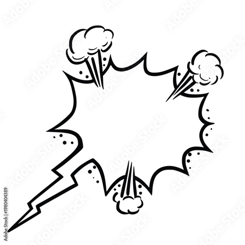 Comic explosion comic cartoon speech bubble design
