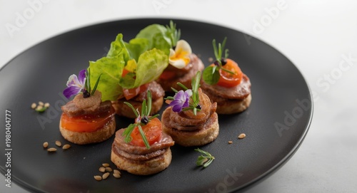 Classy gourmet meat canape ...