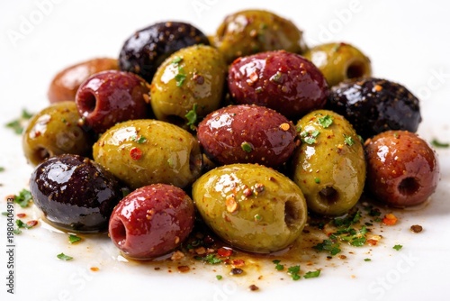 Close up of seasoned olives...
