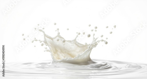 Splashing fresh milk captur...