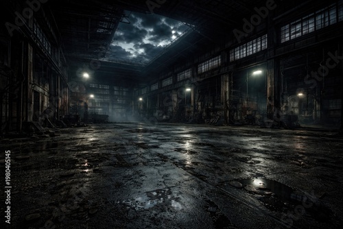 Haunting industrial interio...