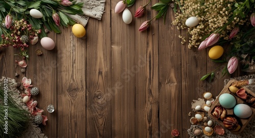 Springtime wooden backdrop ...