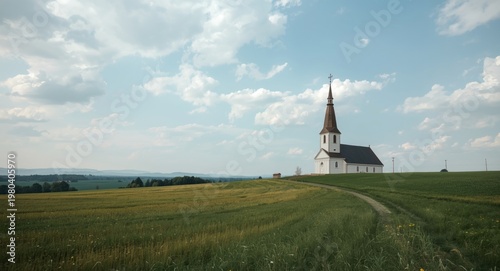 Calm countryside church ima...