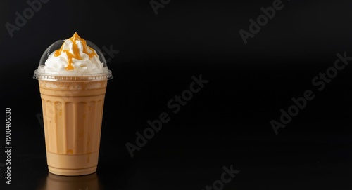 Caramel milkshake plastic c...