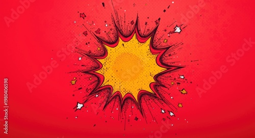 Striking comic explosion sh...