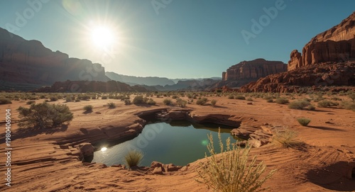 Sunbaked desert scene showc...