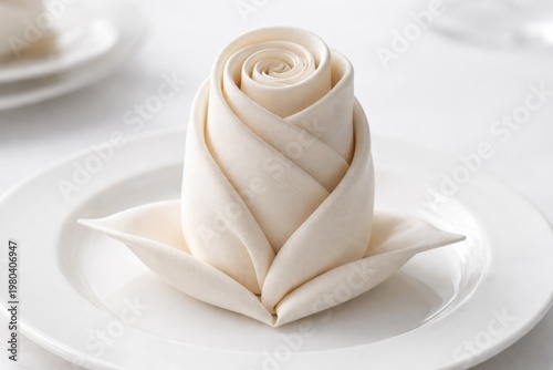Elegant rose bud shaped fol...