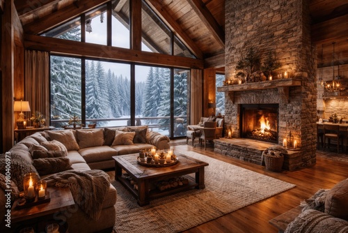 Cozy family chalet interior...