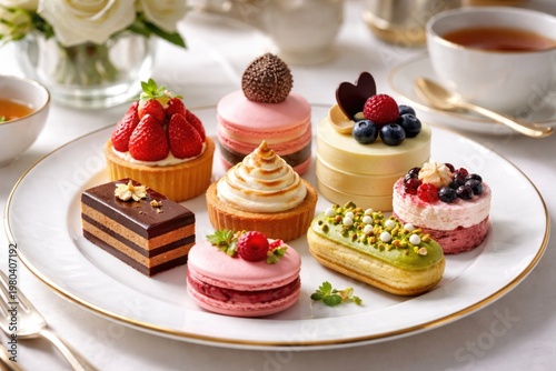 Elegant white plate showcas...