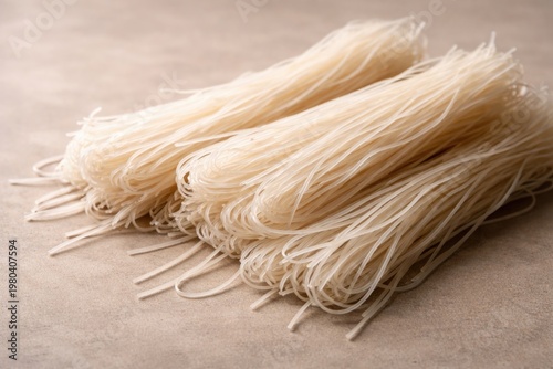 White dried rice noodle str...