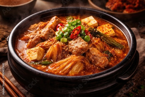 Traditional Korean pork ste...