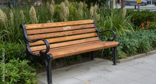 Stylish public bench made f...