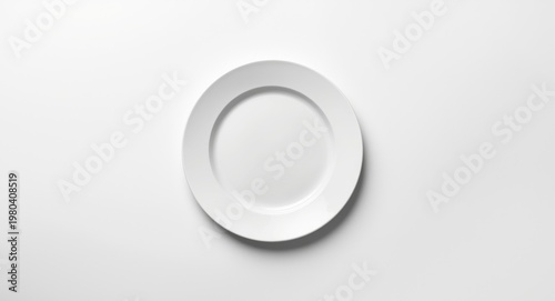 white oval plate centered o...