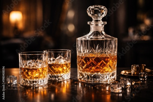 Luxurious whiskey decanter ...