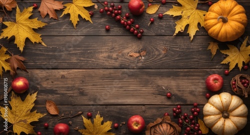 Rustic fall themed frame wi...
