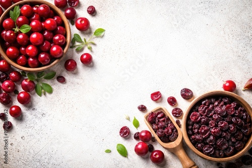 Fresh and dried cranberries...