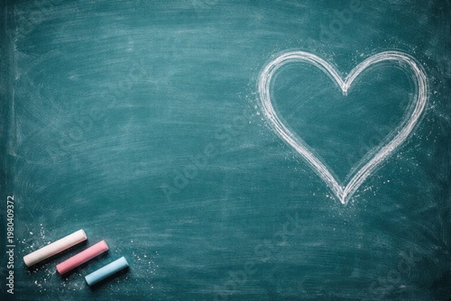 chalkboard with textured tu...
