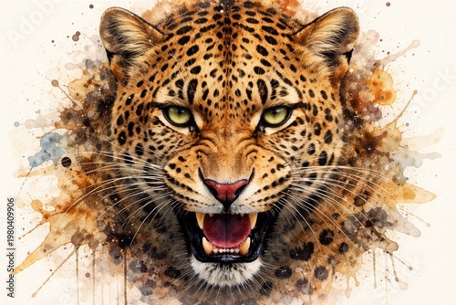 detailed watercolor portrai...
