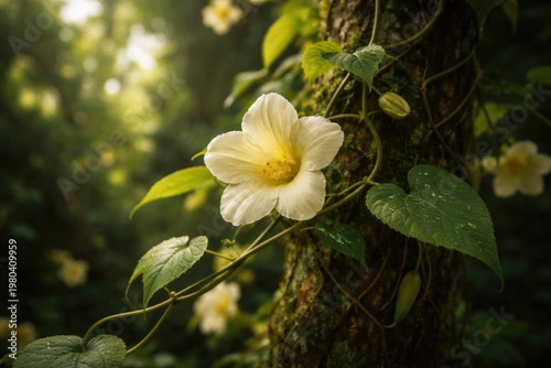 Delicate pale yellow vine f...