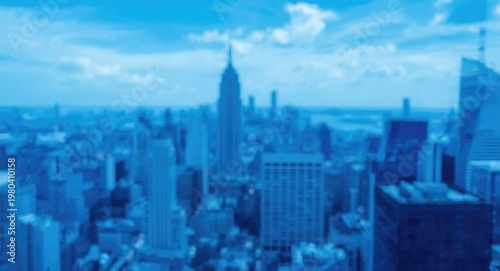 Vibrant blue toned blurred ...