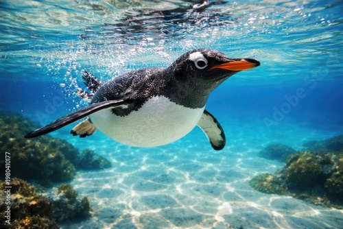 Gentoo Penguin Swimming Und...