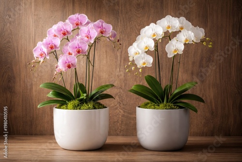 Elegant pink and white orch...