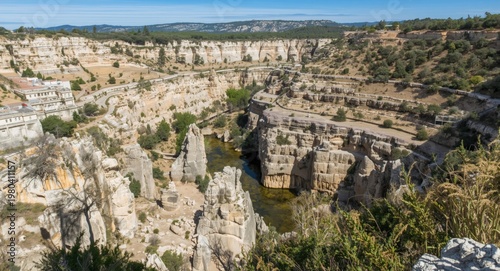 Vast limestone quarry featu...
