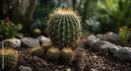 Spiny cactus plant flourish...