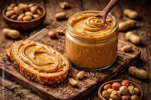 Creamy peanut spread served...