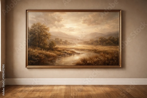 Detailed view of a beige an...