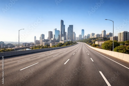 Empty Highway Leading to Ur...