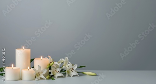 Tranquil memorial banner di...