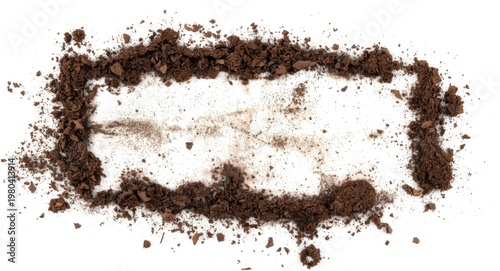 Top view of soil stains on ...