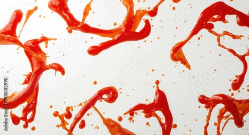 Tomato sauce splash pattern...