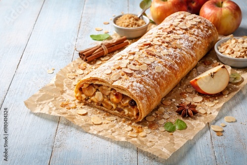 Homemade Apple Almond Strud...