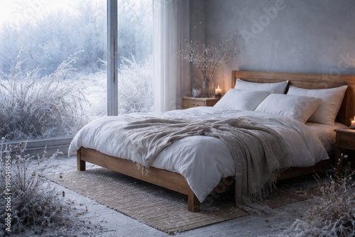 Serene bedroom featuring a ...