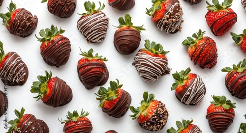 Variety of chocolate dipped...