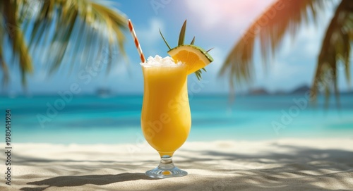 Tropical fruit beverage sty...