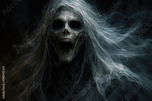 Illustration of a haunting ...
