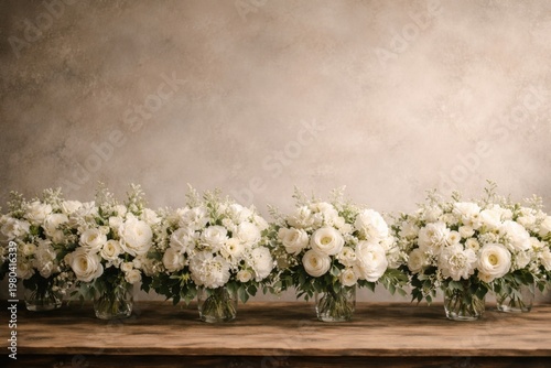Elegant white flower bouque...
