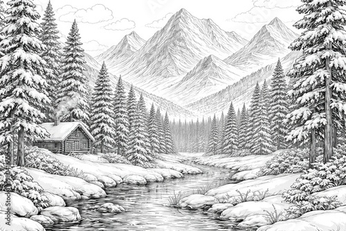 Coloring book illustration ...