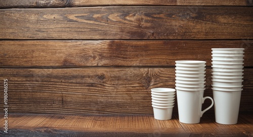 collection of stacked cups ...