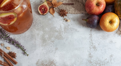 Flavorful autumn sangria fe...