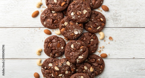 Variety of chocolate cookie...