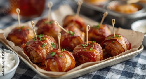 Tasty bacon wrapped bites d...