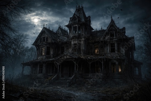 Creepy deserted ancient woo...