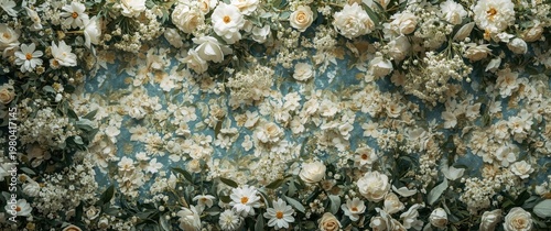 White flower garland decora...