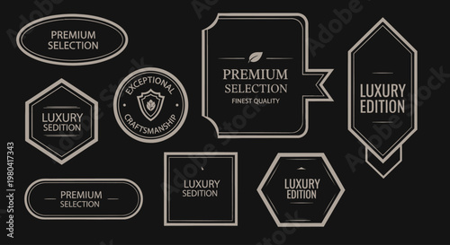 Premium selection luxury edition labels.