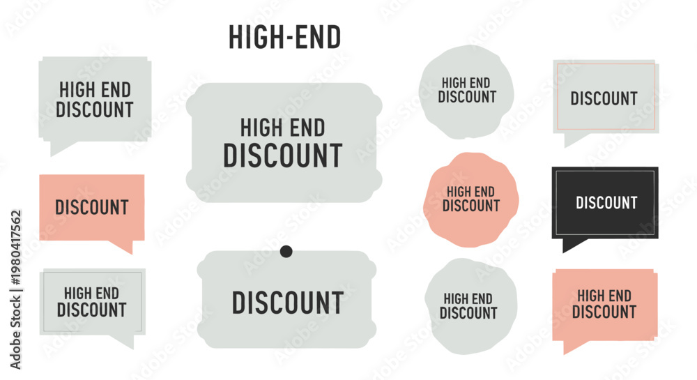 Obraz premium Discount Labels and Speech Bubbles.