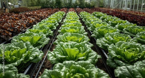 Vibrant greenhouse setting ...